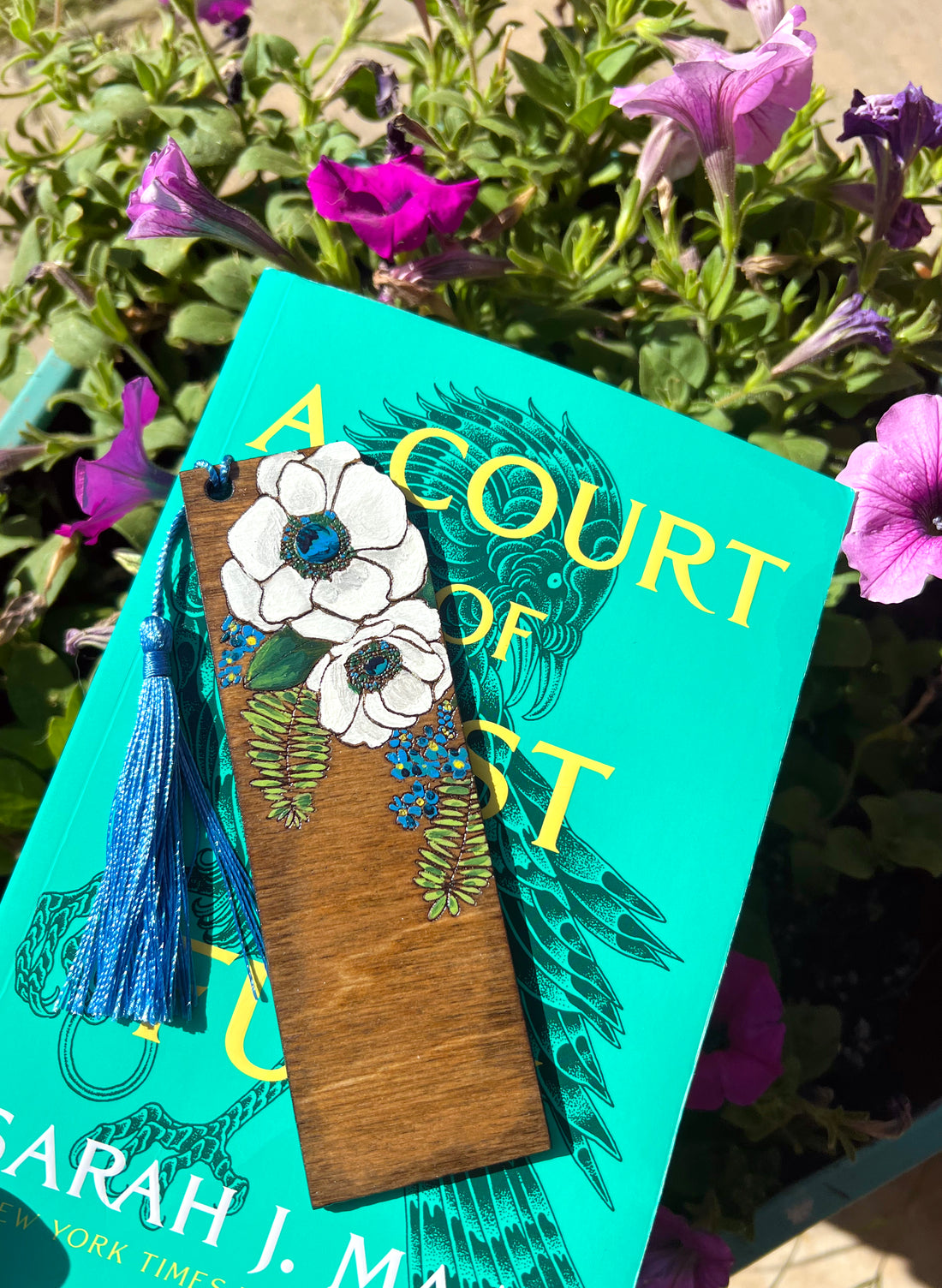 Floral Wood Bookmark