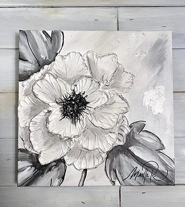 Floral Shimmer painting on canvas
