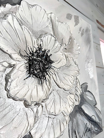 Texture Flower painting on canvas