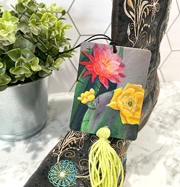 Colorful Cactus Reusable Felt Car Freshie
