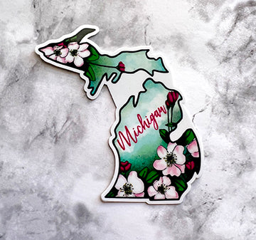 Michigan State Flower Sticker