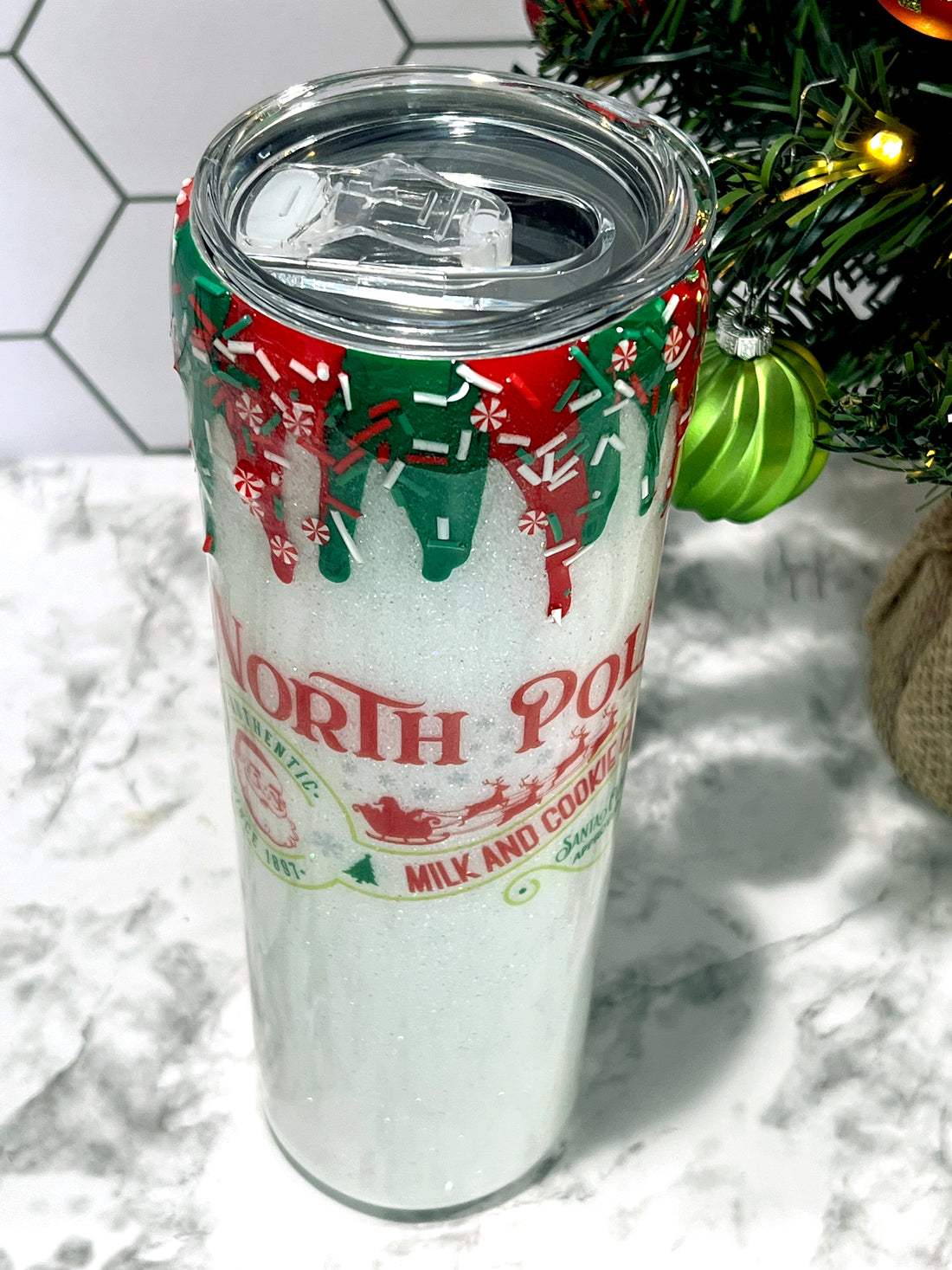 Top of Milk and Cookies Christmas Tumbler