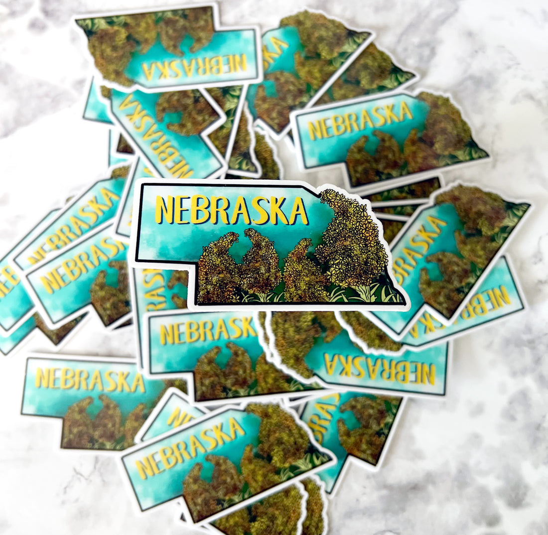 Nebraska State Flower Stickers