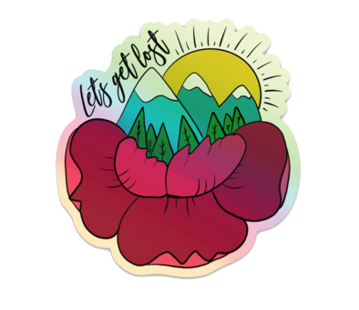 Lets Get Lost Sticker