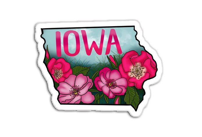 Iowa State Flower Sticker