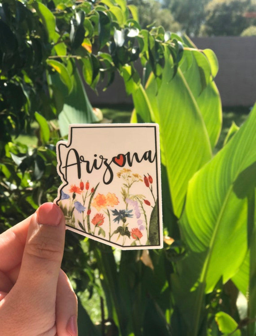 AZ wild flower state sticker