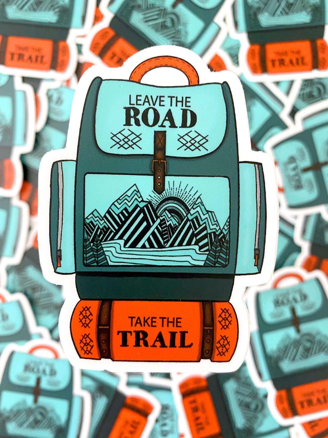 Back Pack Leave the Road Take the Trail Sticker