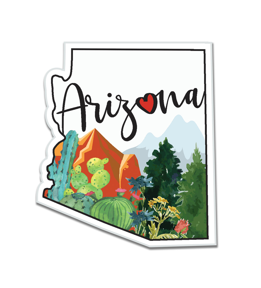 Arizona State Flower Sticker More than Desert