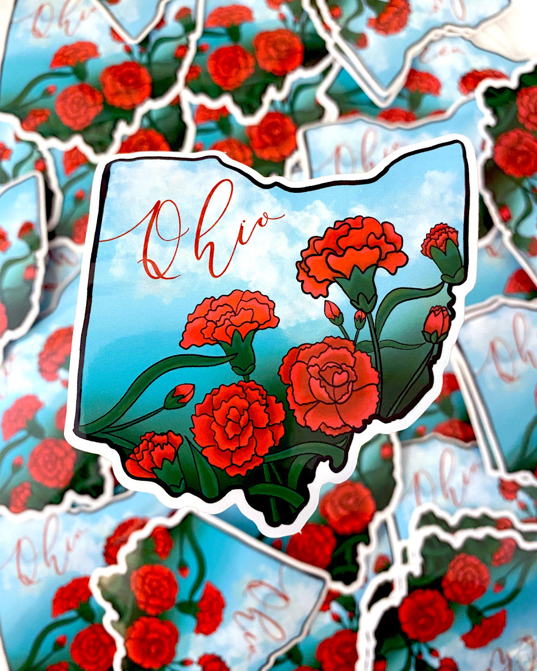 Ohio State Flower Stickers