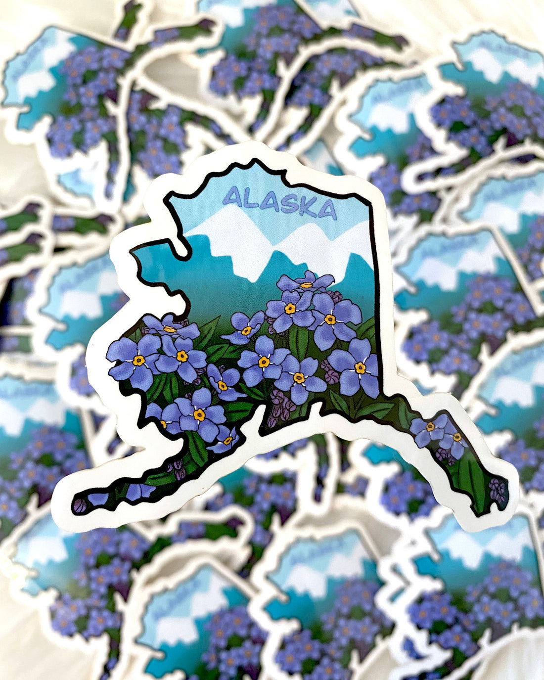 Alaska State Flower Sticker