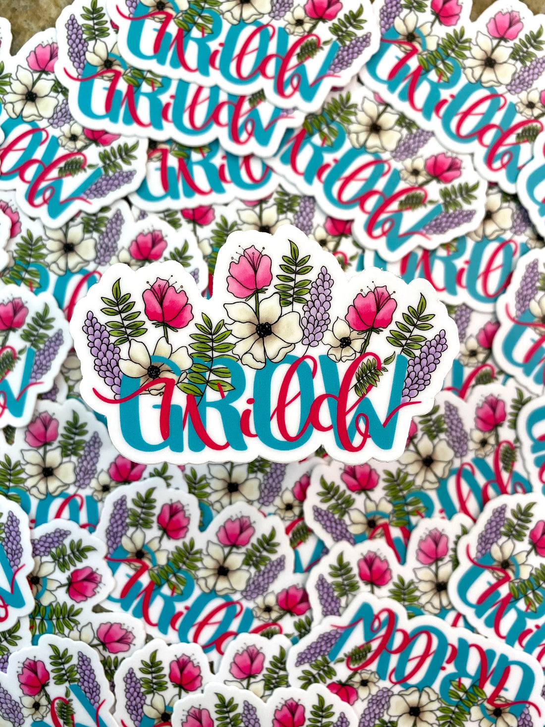 Grow Wild Floral Sticker